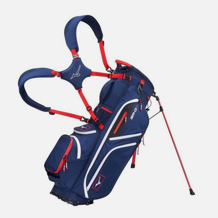MIZUNO BR-DX 14-WAY STAND BAG NAVY/RED BRAND NEW