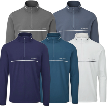 OSCAR JACOBSON DARWIN MENS 1/4 ZIP GOLF PULLOVER / VARIOUS COLOURS & SIZES