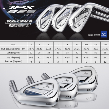 Mizuno JPX 925 Hot Metal HL Irons 5-PW Dynamic Gold Regular 95g R300 Shafts