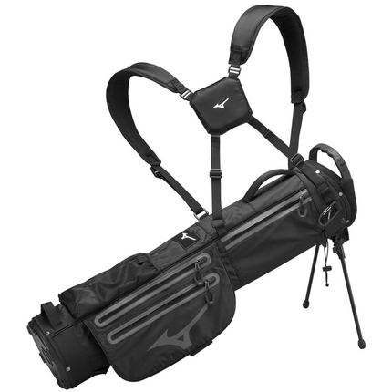 MIZUNO BR-D2 WATERPROOF GOLF STAND BAG / 4 WAY DIVIDER / BLACK