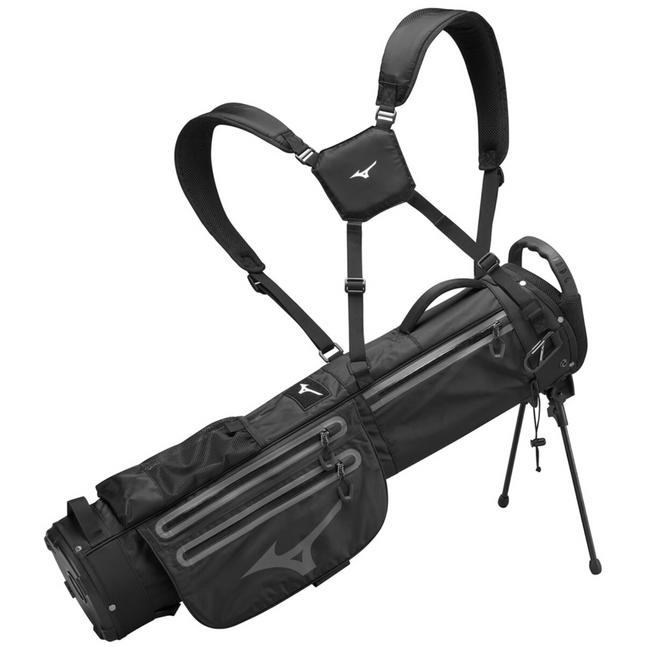 MIZUNO BR-D2 WATERPROOF GOLF STAND BAG / 4 WAY DIVIDER / BLACK