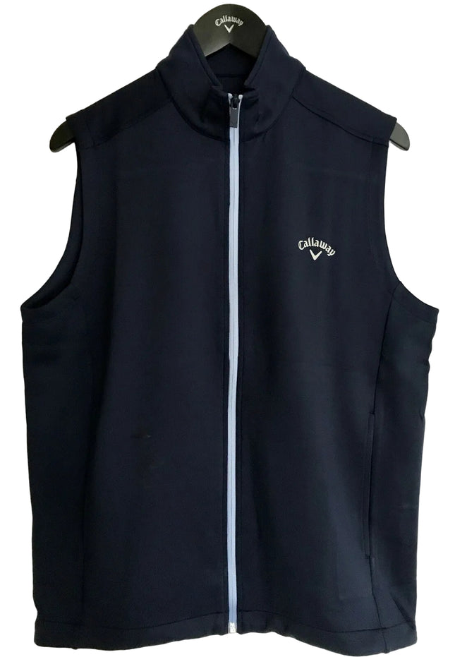 Callaway Mens High Gauge Full Zip Fleece Golf Vest Gillet
