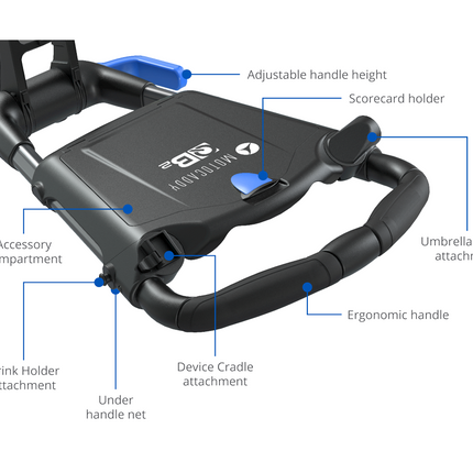 MOTOCADDY QB2 3 WHEEL PUSH GOLF TROLLEY BRAND NEW 2025 BLUE