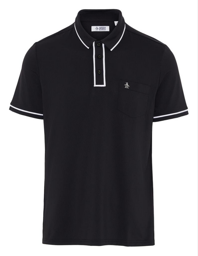 Original Penguin Golf Polo Shirt Caviar (Black) with pocket Various Size