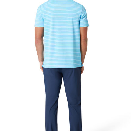 Original Penguin Golf Polo Shirt Light Blue Stripe (Blue Grotto) Various Sizes