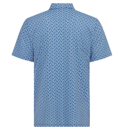 Original Penguin Golf Polo Shirt All-Over Lifesaver Print (Blue) Various Sizes