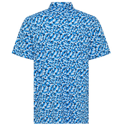 Original Penguin Golf Polo Shirt Underwater Mosaic (Blue) Various Sizes