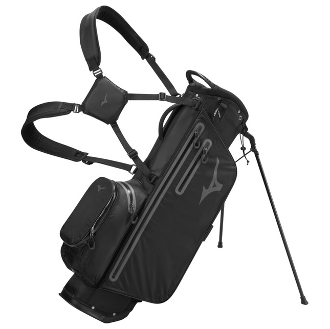 MIZUNO BR-DRI WATERPROOF STAND BAG  / 4 WAY DIVIDER / BLACK