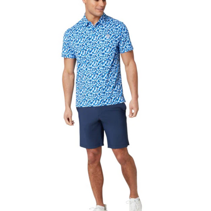 Original Penguin Golf Polo Shirt Underwater Mosaic (Blue) Various Sizes