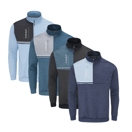 Stuburt Roxham Mens Half Zip Sweater Midlayer Windproof Thermal