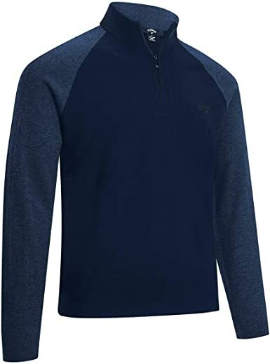 Callaway Golf Raglan 1/4 Zip Merino Wool Sweater Black or Navy