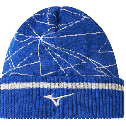 MIZUNO MENS GOLF BREATH THERMO GRAPHIC KNIT WINTER GOLF BEANIE HAT