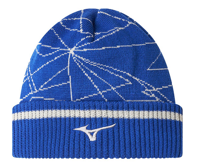 MIZUNO MENS GOLF BREATH THERMO GRAPHIC KNIT WINTER GOLF BEANIE HAT