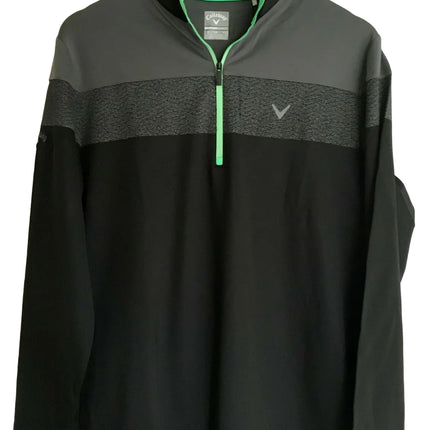 Callaway Golf Chest Block LS 1/4 Zip Pullover Caviar