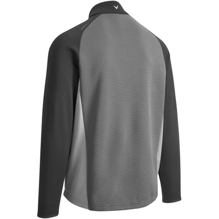 Callaway Golf Mens Block Ottoman Fleece Top 1/4 Zip Thermal Pullover Blue/Grey