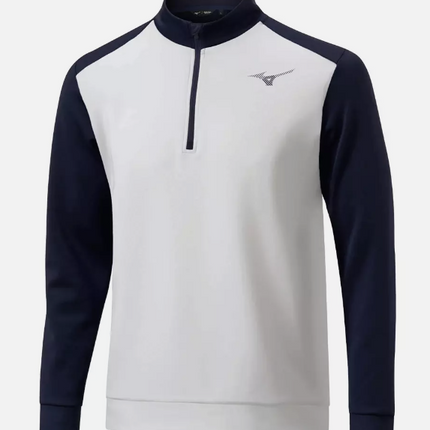 MIZUNO RB 1/4 ZIP MENS GOLF PULLOVER / BLUE WHITE BLACK