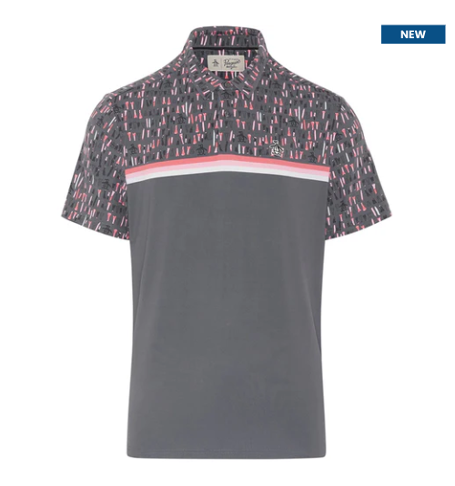 Original Penguin Broken Tees Novelty Print Golf Polo Shirt