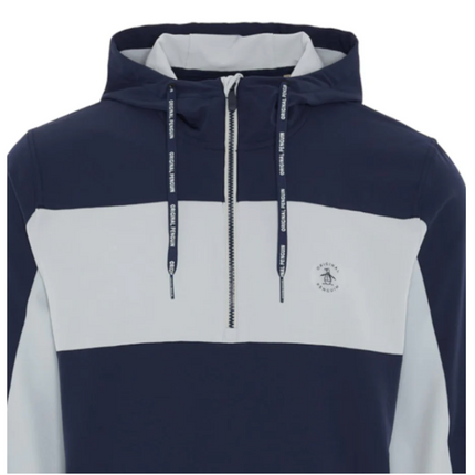 Original Penguin 1/4 Zip 90's Colour Wind Top Pearl Blue.