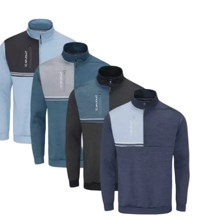Stuburt Roxham Mens Half Zip Sweater Midlayer Windproof Thermal