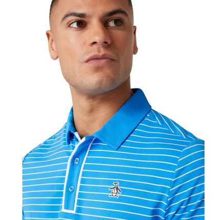 Original Penguin Golf Polo Shirt Blue Stripe (French Blue) Various Sizes