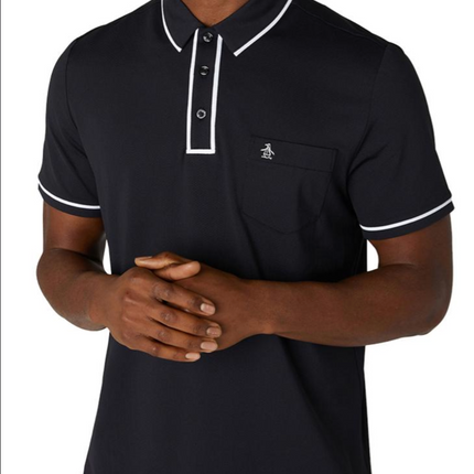 Original Penguin Golf Polo Shirt Caviar (Black) with pocket Various Size