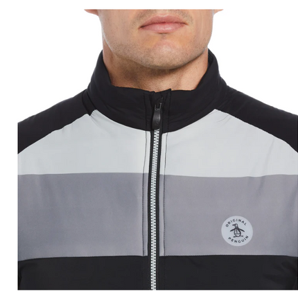 Lightweight Original Penguin Golf Gillet (Grey and Black)