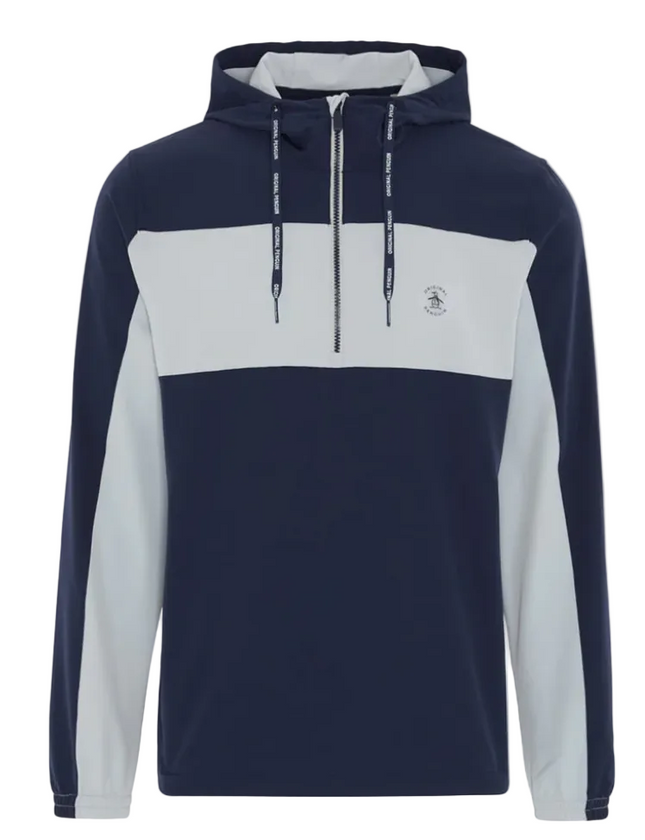 Original Penguin 1/4 Zip 90's Colour Wind Top Pearl Blue.