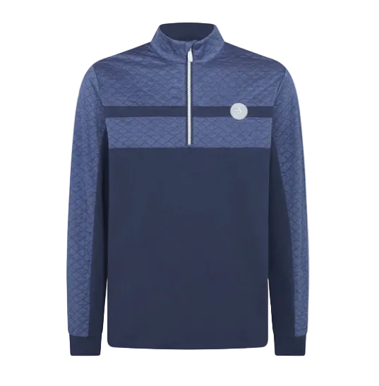 Original Penguin Pullover Heritage Block 1/4 Zip UK / Navy