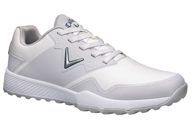 CALLAWAY CHEV ACE GOLF SHOES WHITE/GREY LIGHTWEIGHT SPIKELESS