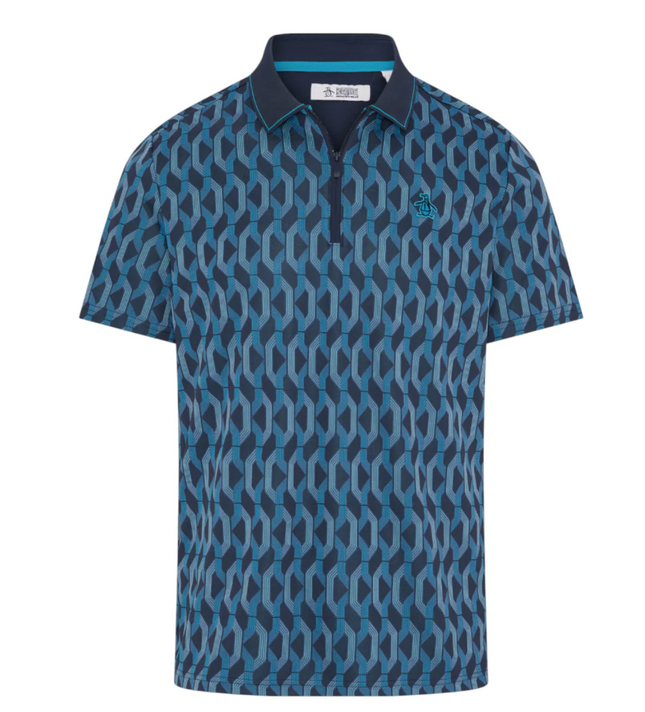 Original Penguin Golf Polo Shirt Black Iris Various Sizes