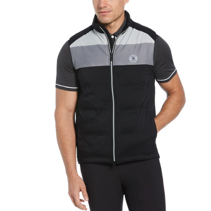 Lightweight Original Penguin Golf Gillet (Grey and Black)